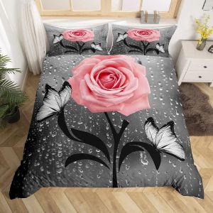 Homewish Parure De Lit Motif Léopard Et Papillons Pour Enfants, Adolescents Et Hommes, Housse De Couette Marron Motif Guépard, Housse De Couette Motif Animal Africain, - Neuf