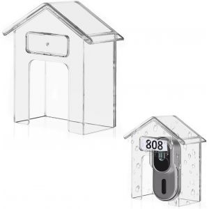 KALANKA-Couvercle &Eacute;tanche Transparente pour Bouton de Sonnette,Couvercle en Plastique R&eacute;sistant aux Intemp&eacute;ries pour Sonnettes d'Ext&eacute;rieur avec Cache-Plaque, Facile &agrave; Installer pour Les Boutons De So - Neuf