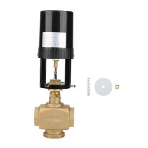 Vanne electrique de regulation a 2 voies DN32, vanne integrale proportionnelle pour climatisation centrale - Neuf