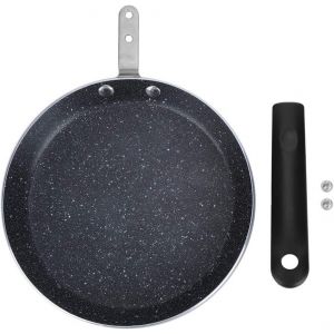 Checarzhn--No1-Poêle À Frire Portative,Petite ?Ufs Antiadhésive Pot Tortillas Aluminium Avec Poignée Sécurité Isolante Ronde Revêtement Anti Adhésif Camping Cuisine Cuisinière Gaz Pour Bacon Steaks J - Neuf