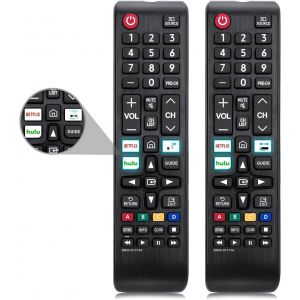 Universal Remote Control For Samsung Tv, Replacement Remote Control For Samsung Tvs Compatible With Netflix, Hulu Infrared Button Remote Control For All Samsung Tvs ¿ Pack Of 2 - Neuf