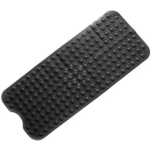 Tapis de bain et de douche, extra long et antidérapant, 99 x 40 cm, avec ventouses et trous de drainage, noir - Neuf
