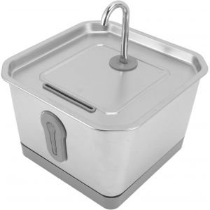 Chenquansarl-Fontaine &Agrave; Eau Pour Chat En Acier Inoxydable, Distributeur Automatique D'eau Pour Chien, Pompe Ultra Silencieuse, Fontaine D'eau Intelligente Pour Chats &Agrave; L'int&eacute;rieur, Bol D'eau - Neuf