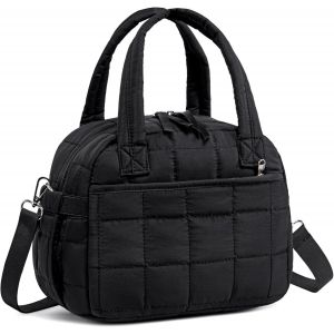 TIANYI-Boîte à déjeuner isolée pour femmes sac à déjeuner réutilisable en velours côtelé sacs à main anti-fuite glacière thermique sac à déjeuner grande capacité (B-Noir - (Mise à niveau)) - Neuf