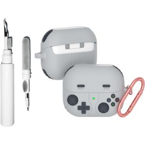 coque compatible avec Samsung Galaxy Buds3 Pro/Galaxy Buds 3 (2024) avec porte-cl&eacute;s, coque de protection en silicone souple antichoc avec kit de nettoyage - Neuf