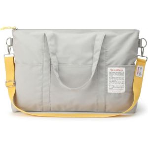 Sac De Sport Femmes Et Hommes,Sac De Voyage Léger Et Pliable Avec Compartiment,Sac De Gym,Résistant À L'Eau Imperméable,Sac Àmain Idéal Pour Natation,Gym,Sport Et Voyage(Gris) - Neuf