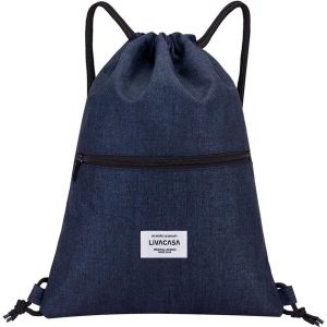 Kalanka-5.5l Sac À Cordon De Yoga Impermeable En Oxford Sac De Gym À Cordelette Étanche Ultra-Léger Pliable Sac À Dos À Cordon Pour Sport Ecole Natation Piscine Plage Camping Voyage - Neuf
