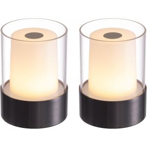 2 Pack Small Camping Lights, Touch Light, Rechargeable Cordless Portable Camping Light Suitable For Bedroom Decoration, Baby Night Light, Bathroom, Nursing - Neuf