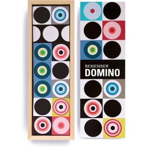 Jeu Dominio En Bois Aux Couleurs Vives|28 Pions En Bois De 3,5x7 Cm - Neuf