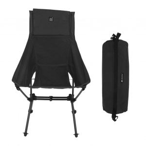 Hjlian Chaise De Camping Pliante Multifonctionnelle, Portable, Pour Randonnee, Voyage, Plage, Pique-Nique, Noire - Neuf