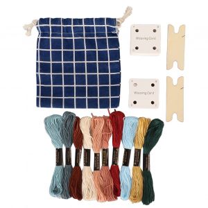 Lot de 30 cartes de tissage legeres et portables, avec navette de fil a broder pour travaux manuels, echarpes - Neuf