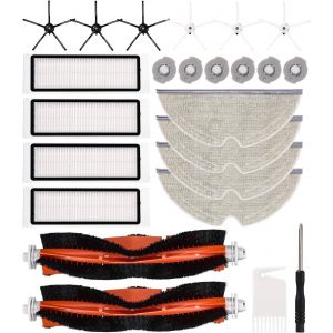 SUBZONAL-Accessoires de rechange 24 pièces pour aspirateur Xiaomi Roborock S5 max S6 Pure S6 maxV Kit d'accessoires brosses principales,brosse latérale,filtre HEPA,lingette,noyaux filtrant,outils de - Neuf