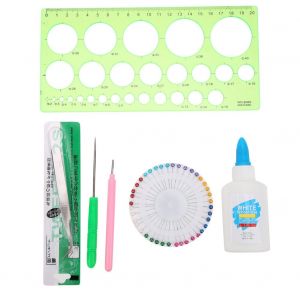 Kit de quilling pour debutants, stylo, epingles a perles, colle blanche, regle, bricolage - Neuf