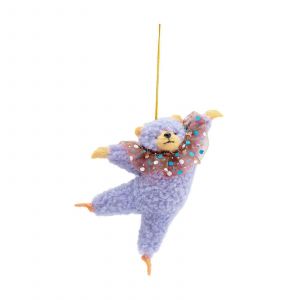 Adorable ours en peluche dansant marron pour pendaison de cremaillere, Nouvel An - Neuf