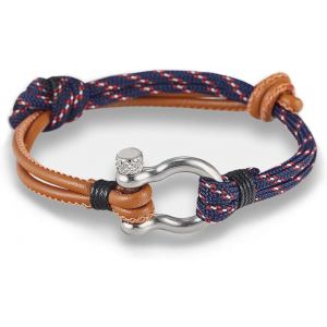 Kalanka-Bracelet Nautique Manille En Acier | Homme Et Femme | Cuir D'acier Inoxydable - Neuf