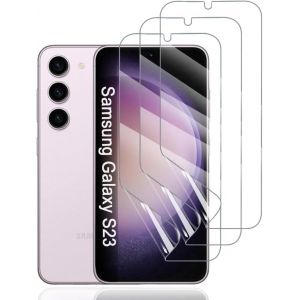 Hydrogel Protective Film For Samsung Galaxy S23, 3-Piece Tpu Screen Protectors Hd Transparent Soft (Non-Tempered Glass) - Neuf