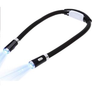 Lumière de lecture du cou Lumière de livre 4 LED 3 motifs Lumière de lecture du cou Lampe de poche mains libres - Neuf