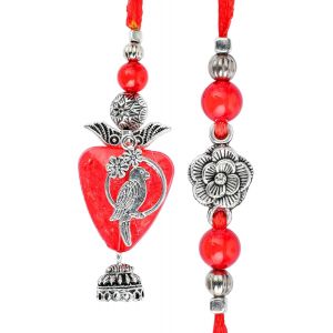 Kal-Rakhi Bhaiya Bhabhi Set Of 2 Brother And Bhabhi Rakhi Lumba Set Couple Pair Thread Bracelet For Raksha Bandhan Set Rakhee Card Gift Pack For Brother Sister Indian Traditional Festival - Neuf