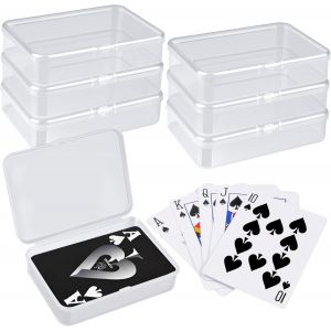 Chenquansarl-Lot De 7 Boîtes De Rangement Transparentes Pour Cartes À Jouer - En Plastique - Avec Couvercle - Pour Jeu De Cartes, Cartes Bancaires, Cartes De Visite, Perles, Dés - Neuf
