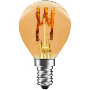 SJZG-Led Filament Spirale 3 W = 15 W E27 Transparent Doré 1800 K À Intensité Variable (Goutte E14) - Neuf