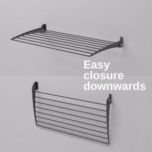 Fold&Eacute;tendoir MuralS&eacute;choir &agrave; Linge Mural en Aluminium et Acierautoportant et Suspendu 116x50x57 cm (1x120 cm) - Neuf