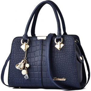 CAUC-El&eacute;gant Sac &agrave; Main Femme Sacs &agrave; bandouli&egrave;re Sacs &agrave; Dos port&eacute; Travers Voyage Sac Cabas Shopper Sacoches Messenger Besace Pochette Impermeable PU Cuir Bleu B - Neuf