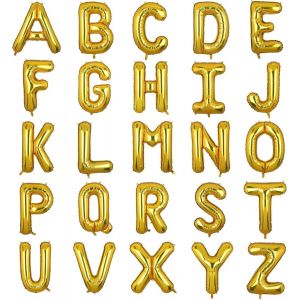 SJZG-Ballon G&eacute;ant En Aluminium Avec Lettres Z Et Lettres De L'Alphabet - 100 Cm - Dor&eacute; - Taille Xxl - Pour F&ecirc;te Pr&eacute;natale, Mariage, Anniversaire, F&ecirc;te - Taille Xxl - Dor&eacute; Z - Neuf