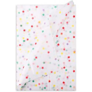 30 Feuilles Papier De Soie Étoile, 50 X 35 Cm Papier De Soie Cadeau Papier D'emballage À Motif Étoile Coloré Papier De Soie Décoratif Pour Noël, Mariage, Fête D'anniversaire, Loisirs Créatifs - Neuf