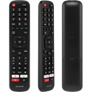 Nouveau ERF2F60G Télécommande pour Hisense Smart Android TV HE32E5620FHATS 40A35EEAS 32A56E 40A56E avec 3 Raccourcis Habituels Aucune Installation Requise (sans Fonction Vocale) - Neuf