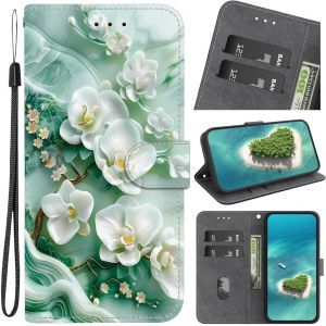 Kal-Étui Pour Samsung Galaxy A25 5g,Coque Housse En Cuir À Clapet Motifs Peinture Animaux Ou Fleurs Ou Papillons Antichoc Bourse Poche Pour Samsung Galaxy A25 5g,Coloré -16 - Neuf