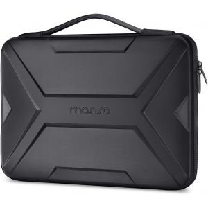 15.6 Inch Waterproof & Shockproof Geometric Protective EVA Case with Handle, Compatible with MacBook Pro 16, HP, Dell, Lenovo Notebook, Black - Neuf