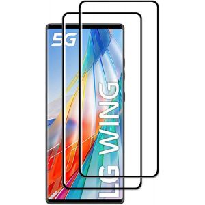 Lot De 2 Verres Trempés Pour Lg Wing 5g - Dureté 9h, Anti-Rayures, Anti-Traces, Sans Bulles, Ultra-Fin 0,33 Mm, Hd, Toucher Réactif, Bords 2.5d, Compatible Coque - Neuf