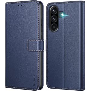 KALANKA-Coque pour Samsung Galaxy A36 5G / A56 5G, [Housse en Cuir PU Premium] [Etui &agrave; Rabat] [Pochette de Portefeuille], &Eacute;tui de Protection pour Samsung Galaxy A36 5G / A56 5G - Bleu Marine - Neuf