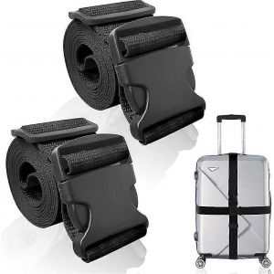 2 Pcs Bagages Valise Sangles Set.travel Accessoires Ceinture à Bagages Épaissie - Neuf
