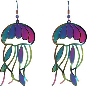 Kal-Boucles D'oreilles Méduses Acryliques Vibrantes - Bijoux Vacances Plage Cadeaux Été - Neuf