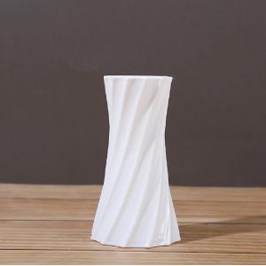 Vase En Plastique Imitation C&eacute;ramique Invincible,Couleur Macaron,Style Europ&eacute;en Moderne,D&eacute;coration D'Arrangement Floral Pour Mariage,Anniversaire,Maison.White 1. - Neuf