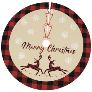 Jupe de sapin de No&euml;l, P&egrave;re No&euml;l am&eacute;ricain, d&eacute;coration de No&euml;l pour les f&ecirc;tes de famille, compatible avec les d&eacute;corations de No&euml;l - Neuf