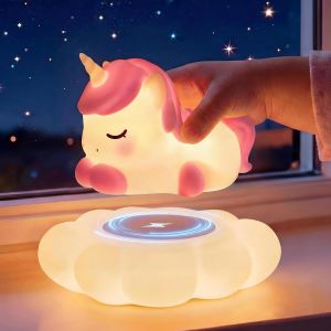 Licorne Veilleuse B&eacute;b&eacute;, Lampe Enfant En Silicone Avec 3 Niveaux De Luminosit&eacute; Et 7 Modes De Couleur, Veilleuse Enfant Rechargeable, Cadeaux Licorne Pour Filles, Gar&ccedil;ons Et Nouveau-N&eacute;s - Neuf