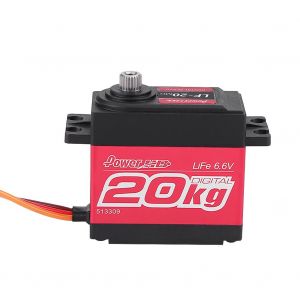 Servomoteur numerique a engrenages metalliques, couple eleve, 20 kg, 4,8-6,6 V, pour voiture telecommandee 1/10 et 1/8, camion, chenille - Neuf