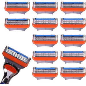 Rasoi Pour Hommes, 1 Manche De Rasoir + 12 Lames De Rasoir, Rasoir Humide Pour Hommes, Adapté Aux Voyages, Au Bureau, À La Maison, Expérience Confortable Et Portable - Neuf
