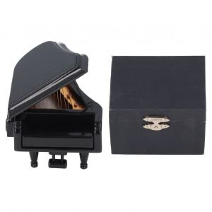 Piano Miniature Modele Tilleul Manuel Noir Beau Travail Elegant Sensation Miniature Decoration - Neuf