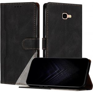 Kal-&Eacute;tui Pour Samsung Galaxy A320/ A3 2017, Housse En Cuir Pu Avec [Protection Antichoc Tpu] [Fonction Support] [Porte-Cartes ] Antichoc Magn&eacute;tique Coque Pour Galaxy A320 - Noir - Neuf