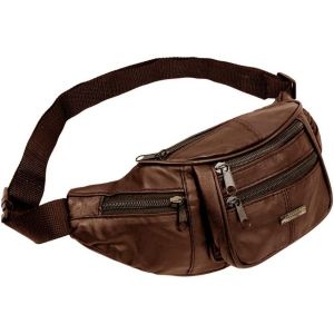 SJZG-S Sac Banane En Cuir V&eacute;ritable, Sac Banane Imperm&eacute;able Pour Homme Et Femme Comme Ceinture De Voyage, Vacances, Sac Banane Tendance Pour Promenade De Chien Et Sac Banane De Course, - Neuf