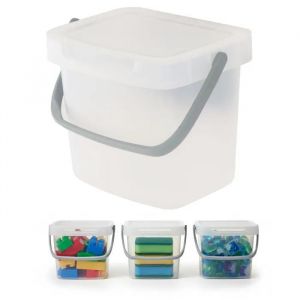 Bac de rangement 19x15x17 cm Seau-panier transparent - Neuf