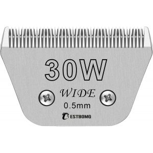 Lames Amovibles de 30W de Large pour Le toilettage des Animaux,compatibles avec Les tondeuses Andis,Oster A5,KM10/45/Masterclip A5,Longueur de Coupe 1/50 Pouce (0,5 mm) - Neuf