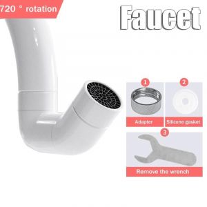 A&eacute;rateur De Robinet Universel &Eacute;tanche &Eacute;tanche &Eacute;conomie D'eau 720&deg; Rotation A&eacute;rateur De Robinet Pour Cuisine Salle De Bain Blanc - Neuf
