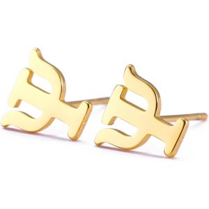 Chenquansarl-Boucles D'oreilles En Acier Inoxydable Avec Symbole De Psychologie Psi Pendentif Alphabet Grec Signe Médical Pendentif Bijoux De Psychologie Pour Femmes Hommes - Neuf