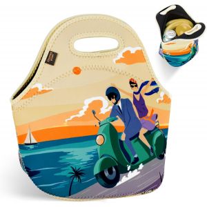 Sac Isotherme Repas Lunch Box Femme Homme Enfant Bebe Néoprène Petit Lunch Box Sacoche Dejeuner Isotherme Repas Sac Gamelle Lunch Bag Pochette Sacs Isothermes Avec Fermeture Éclair - Neuf