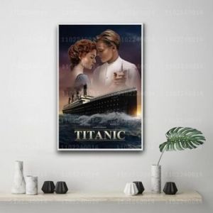 Affiche du film Titanic, affiche en toile d&iquest;&iquest;corative,mpression murale Poster pour salon chambre &iquest;&iquest; coucher d&iquest;&iquest;cor sans cadre(30*40cm) - Neuf