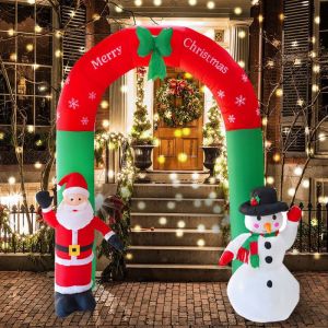 2.4 m Gonflable Modèle de Noël - Noël Arche Gonflable Décorations de Noël, Adapté pour l'Extérieur les Pelouses, les parcs et les Jardins - Neuf